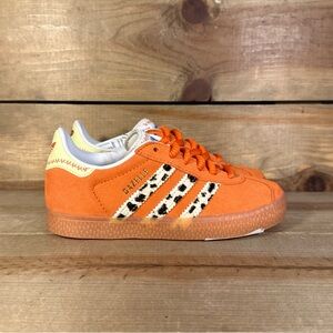 NEW Kids Size 13K/3Y Adidas Gazelle x Toy Story “Jessie” Cow Print Shoes JI0074